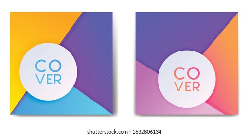 Social media post template square background with Geometric style and circle element. Applicable for Covers, Voucher, Flyers and Banner Designs