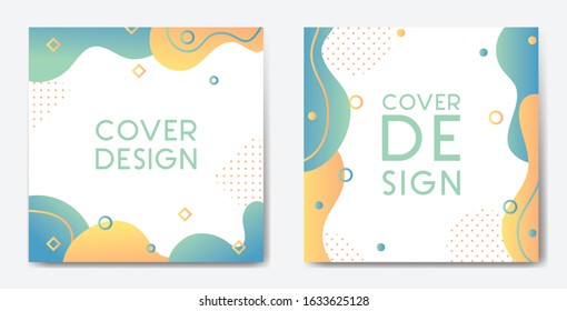Social media post template square background with Geometric style and circle element. Applicable for Covers, Voucher, Flyers and Banner Designs