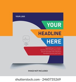 social media post template square design