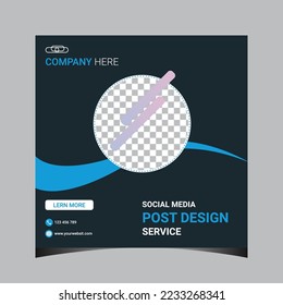 Social media post template with Stylish and modern design