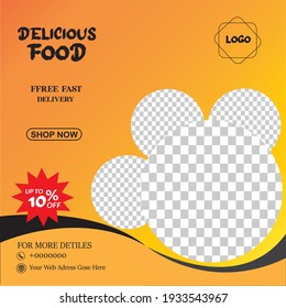 Social Media post Template. Suitable for social media banner, Digital banner, Poster, digital layout and web internet ads.