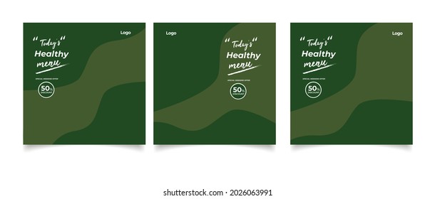 social media post template. Suitable for Social Media Post Restaurant and culinary Promotion.