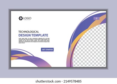 Plantilla de publicación de medios sociales para vector de banner de promoción de tecnología