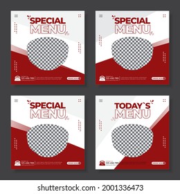 Social Media Post Template Themed Food