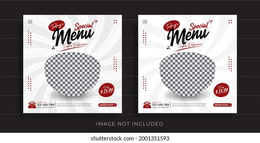 Social Media Post Template Themed Food Menu