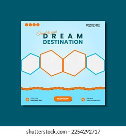 Social Media Post Template For Travel And Tourism Holiday Vacations
