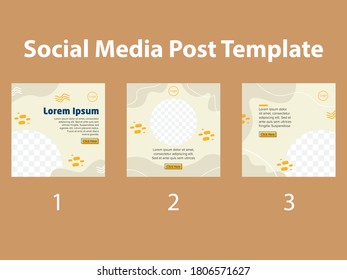 Social Media Post Template. Unique Editable modern Social Media banner Template. Anyone can use This Design Easily. Promotional web banner for social media. Elegant sale and discount promo - Vector.