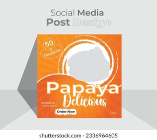 Plantilla de publicación de medios sociales plantilla única diseño moderno.