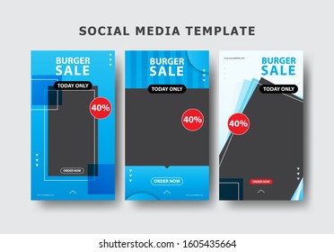 Social media post template vector illustration