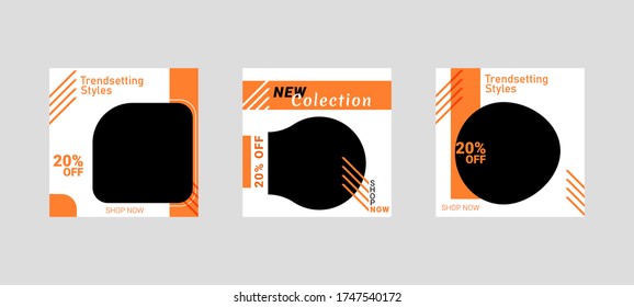 Plantilla de publicación de medios sociales Vector EPS.10