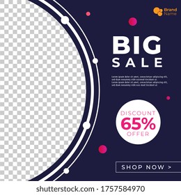 diseño elegante vectorial de postela de medios sociales con preferencia de reemplazo de imagen para aumentar las ventas producto de marca personal y bueno para su negocio en línea