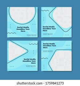 Social media post template vector