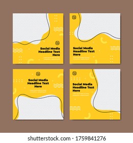 Social media post template vector