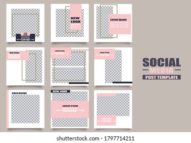 social media post template vector