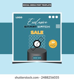 Social media post template vector illustration