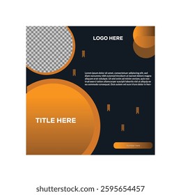 Social media post template vector.