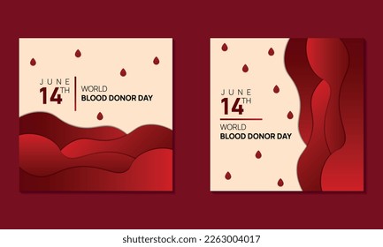 plantilla de publicación en medios sociales del día mundial de los donantes de sangre. apto para el bien para prefecto para reconocer el día mundial de los donantes de sangre