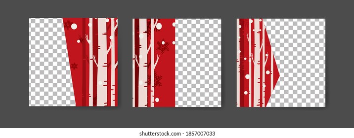 Social media post templates for digital marketing and sales promotion on christmas, black friday and new year. fashion advertising. Offer social media banners. vector photo frame mockup illustration