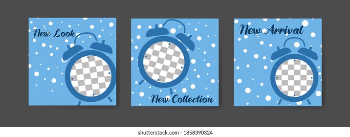 Social media post templates for digital marketing and sales promotion on christmas, black friday and new year. fashion advertising. Offer social media banners. vector photo frame mockup illustration