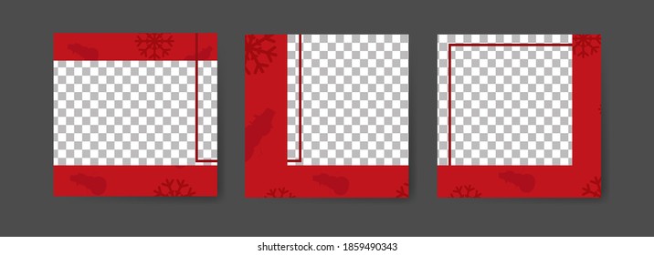 Social media post templates for digital marketing and sales promotion on christmas, black friday and new year. fashion advertising. Offer social media banners. vector photo frame mockup illustration