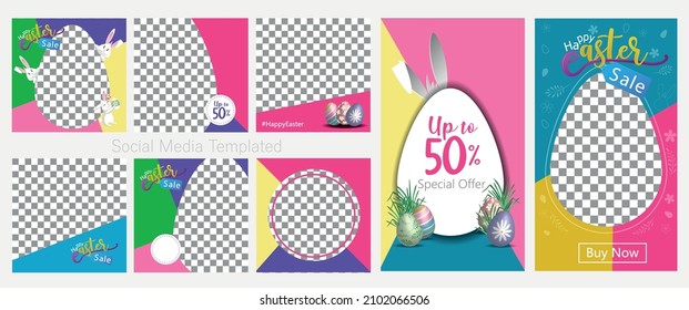 Social media post templates for digital marketing and sales promotion
