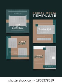 Social Media Post Templates for Fashion Sale in Minimalist Concept