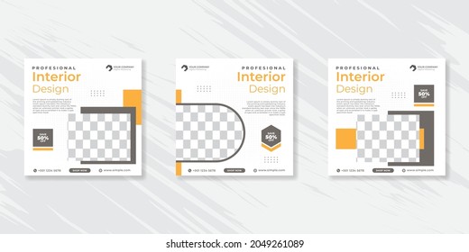 Social media post templates for interior house