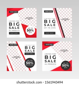 Social Media Post Templates Pack Vector