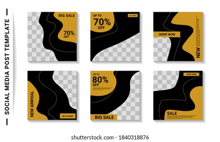 Social media post templates, perfect for digital marketing, social media templates that are modern, trendy and attractive