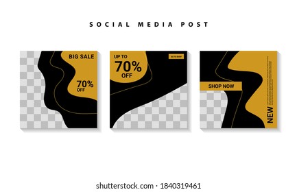 Plantillas de publicaciones en medios sociales, perfectas para el marketing digital, plantillas de medios sociales modernas, modernas y atractivas