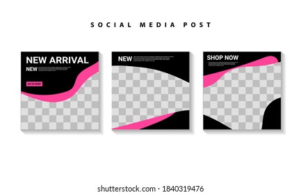 Social media post templates, perfect for digital marketing, social media templates that are modern, trendy and attractive