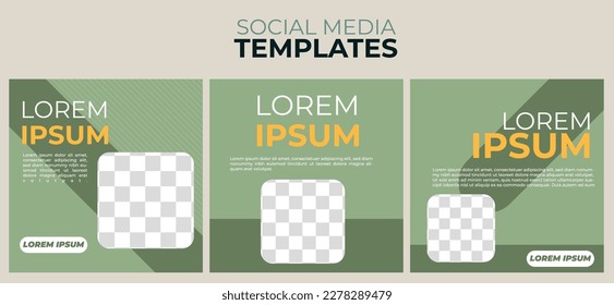 social media post templates promotion square. 
