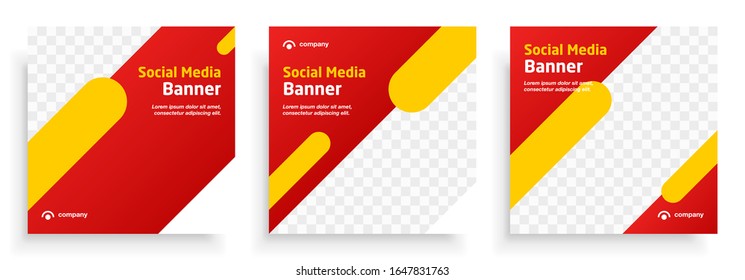 Social media post templates set for business. Social media template. Modern promotion square web banner for social media mobile apps. Social media for fashion and shop