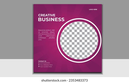 Social media post templates set for business with cityscape vector illustration on background. Square posts layouts for personal blog.