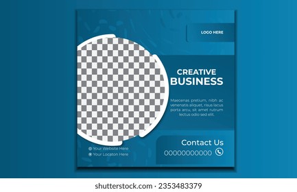 Social media post templates set for business with cityscape vector illustration on background. Square posts layouts for personal blog.