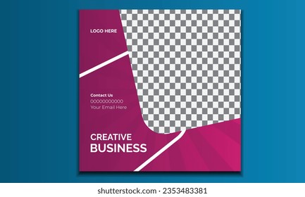 Social media post templates set for business with cityscape vector illustration on background. Square posts layouts for personal blog.