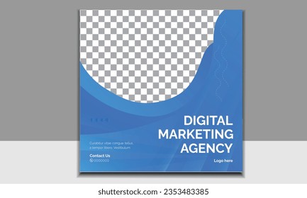 Social media post templates set for business with cityscape vector illustration on background. Square posts layouts for personal blog.