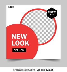 Social media post templates set. For personal and business accounts