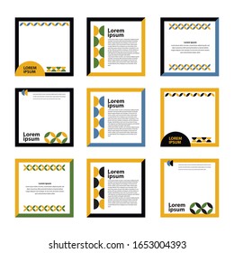 Social Media Post Templates suitable for digital posting with a unity of attractive colors.