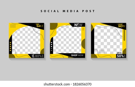 Social media post templates, suitable for digital marketing, social media templates that are modern, trendy and attractive