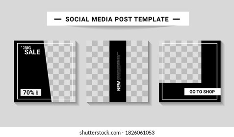 Social media post templates, suitable for digital marketing, social media templates that are modern, trendy and attractive