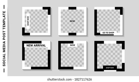 Social media post templates, suitable for digital marketing, social media templates that are modern, trendy and attractive