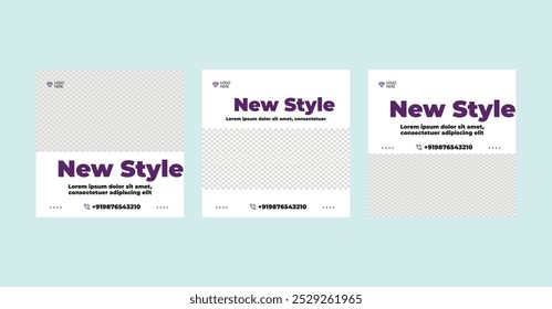 social media post templates, Suitable for social media post and web internet ads. Vector illustration with photo college