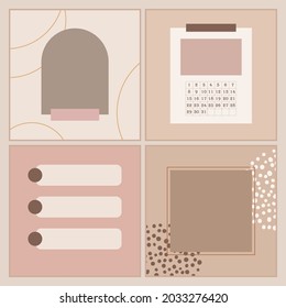 Social media post templates. Vector abstract illustration.