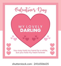 social media post valentine with love elements