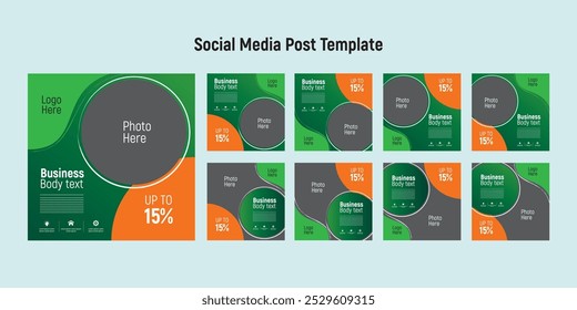 Mídia social pós-arte vetorial, ícones e gráficos
