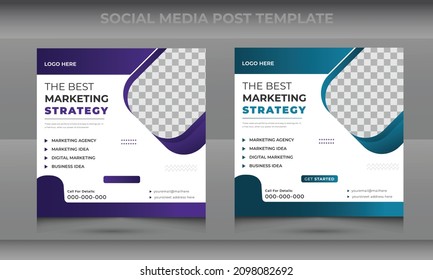 social media post vector design template
