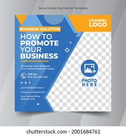 Social Media Post Vector Template for Business