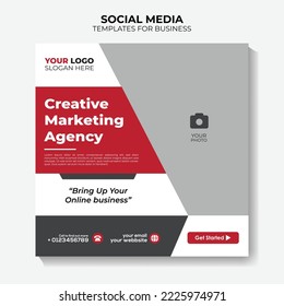 social media post vector template design.
