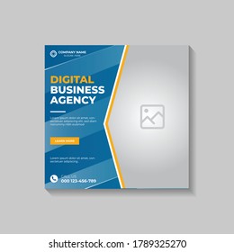 Social media post web banner design for digital marketing promotional advertisement square flyer design template.